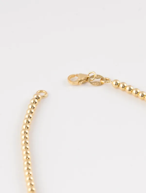 Collier Boules Or Jaune