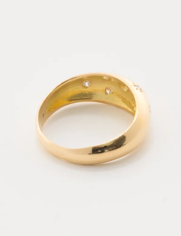 Bague Dôme Or Jaune & Diamants