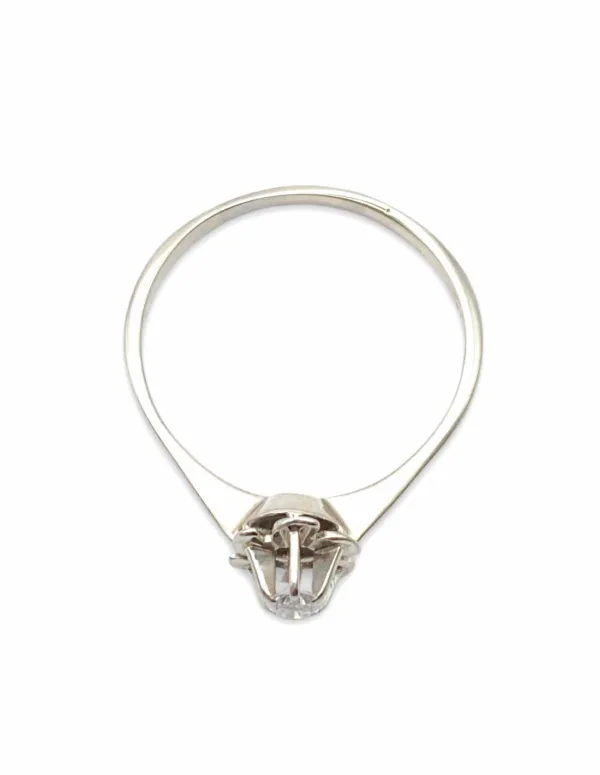 Bague Solitaire Diamant Or Blanc 18k