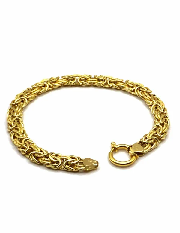 Bracelet Ruban Maille Royale Or Jaune 18 ct