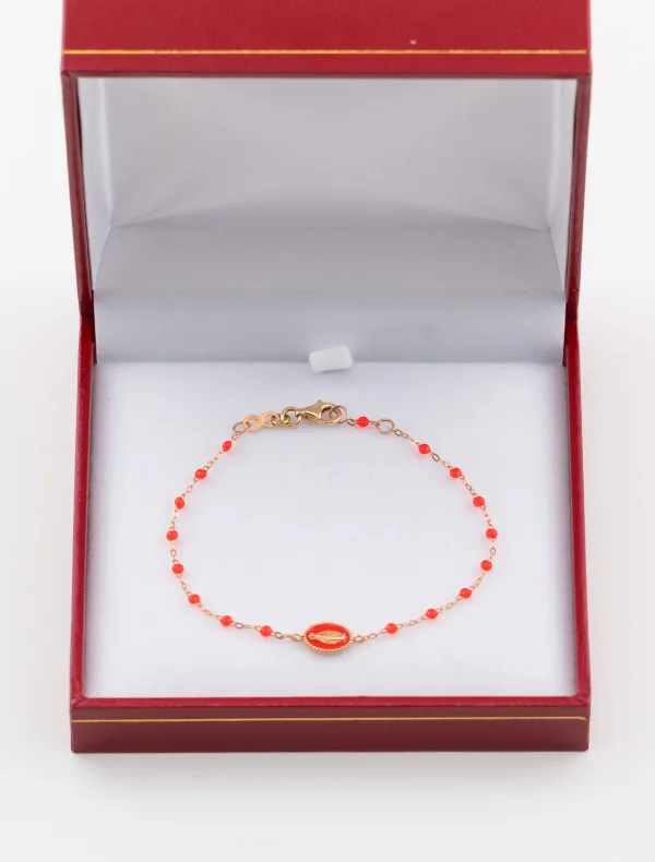 Bracelet Gigi Clozeau Médaillon Vierge Or Rose