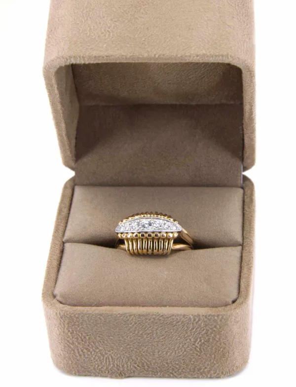 Bague Fil Or Jaune & Jarretiere Diamants