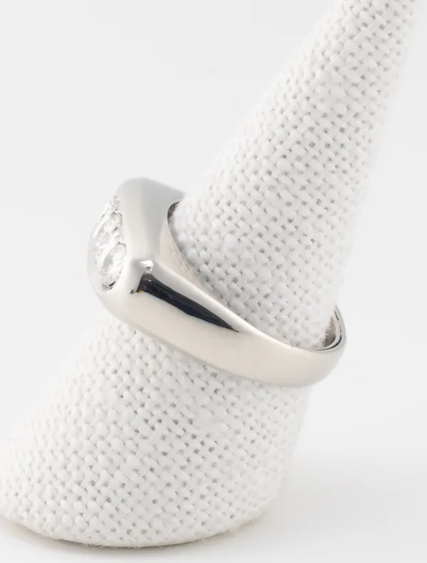 Bague Vintage Diamants Or Blanc