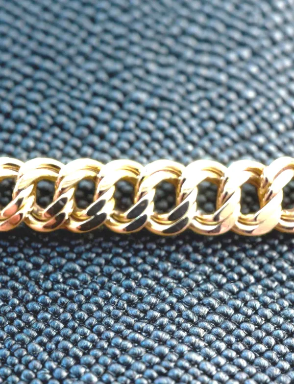 Bracelet Paires de Mailles Gourmettes Or