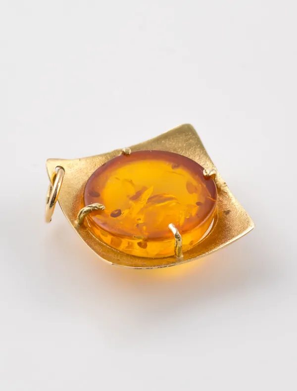Pendentif Ambre & Or Jaune