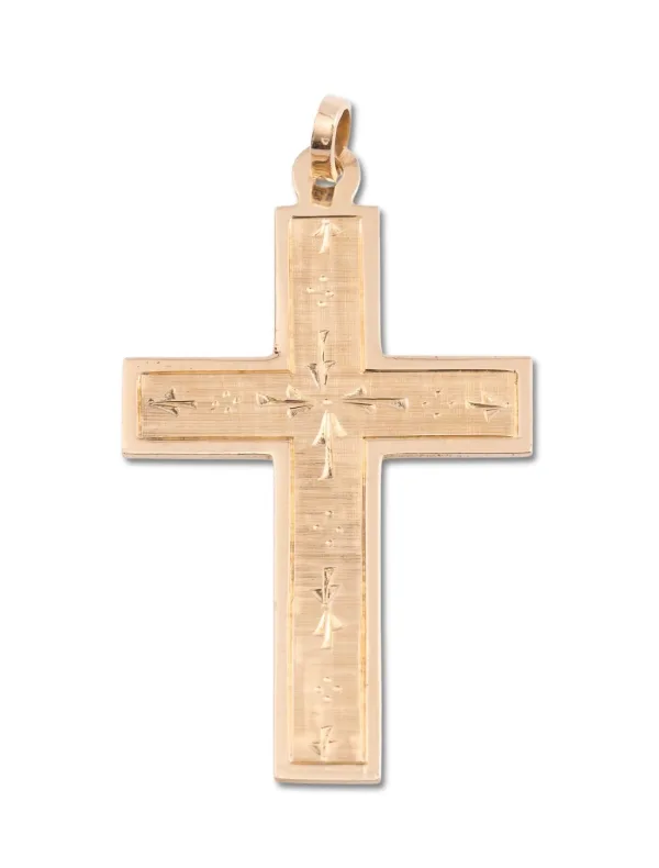 Pendentif Crucifix Or Rose 18K