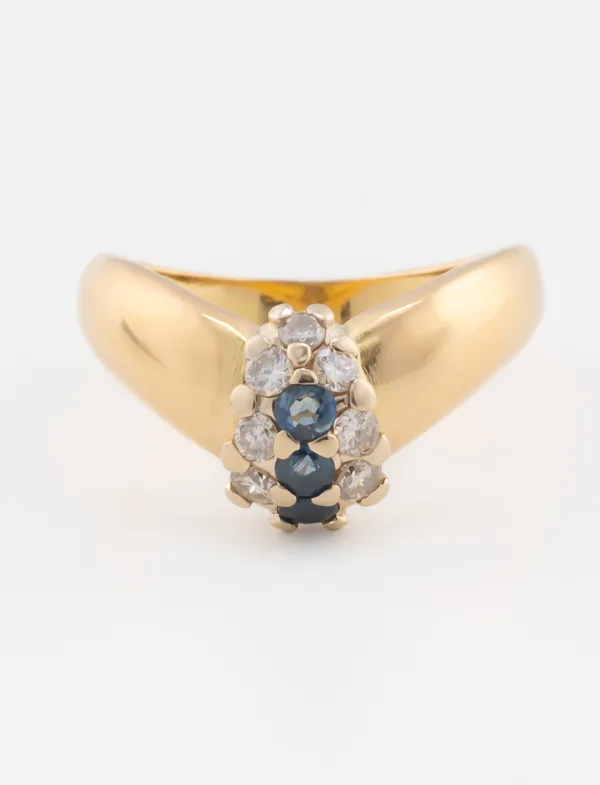 Bague Ancienne Saphirs & Diamants