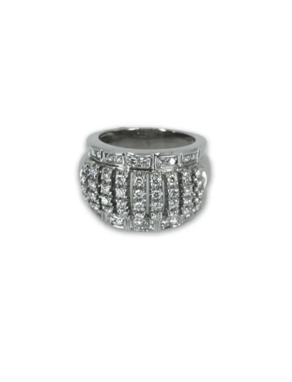 Bague Bandeau Or Blanc & Diamants