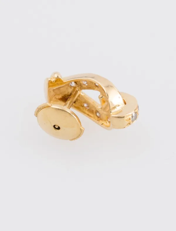 Boucles d'Oreilles Noeud Or Jaune & Diamants