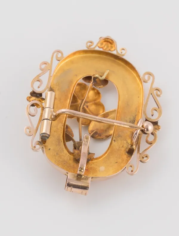 Broche ancienne Fleur Or Rose