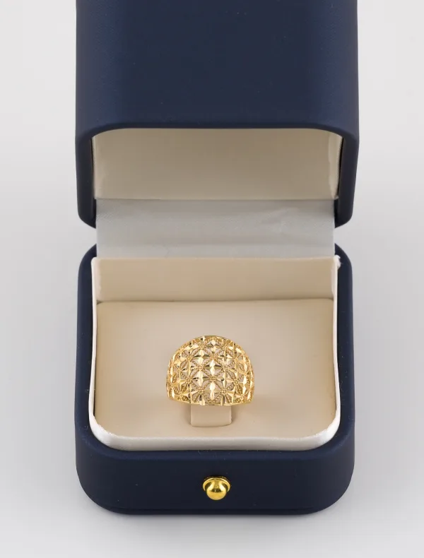 Bague Ajourée Fleurs Or Jaune