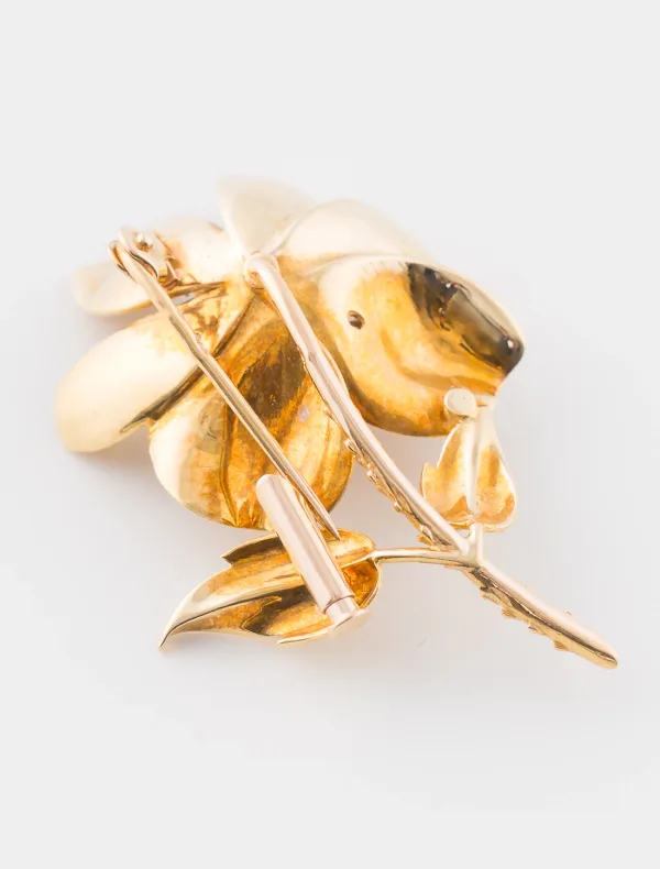 Broche Fleur Perle & Diamants