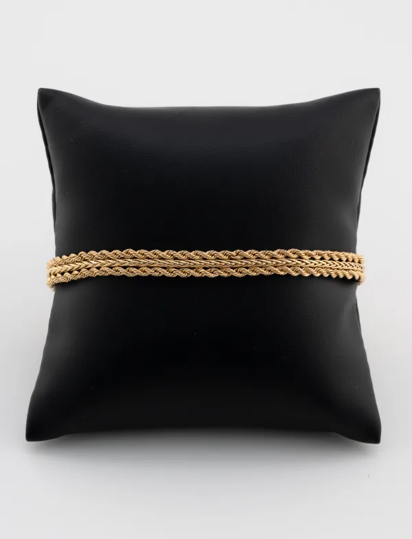 Bracelet Maille Torsadée Or Jaune