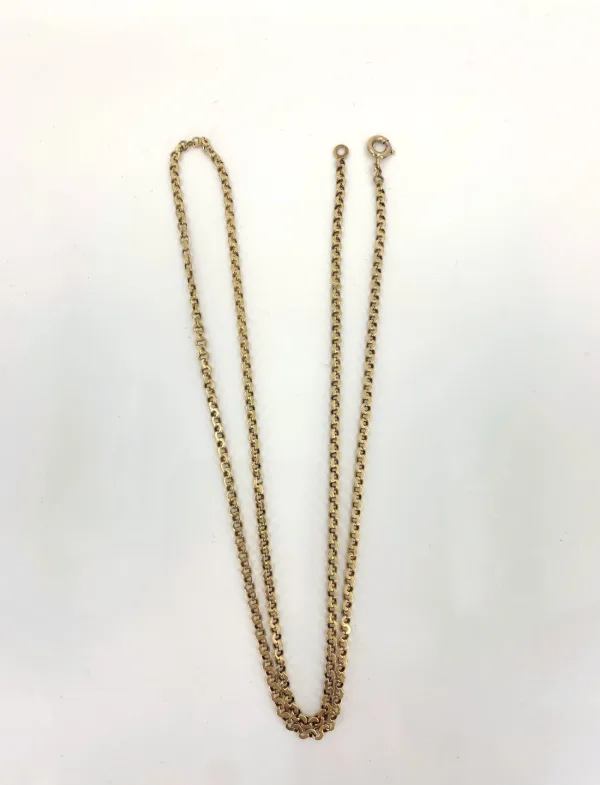 Chaine Mailles Infinity Plates Or Jaune