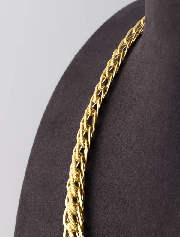 Collier Maille Texture Or Jaune