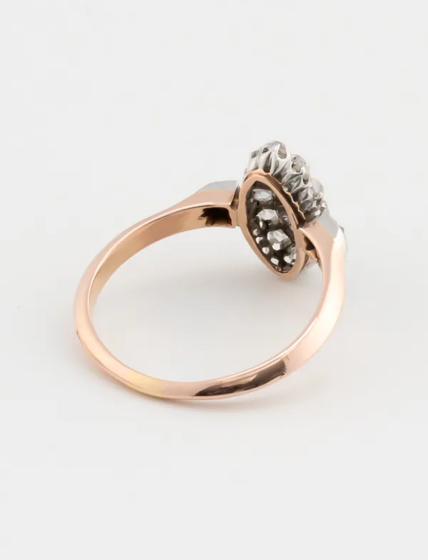 Bague Ancienne Or Rose & Diamants