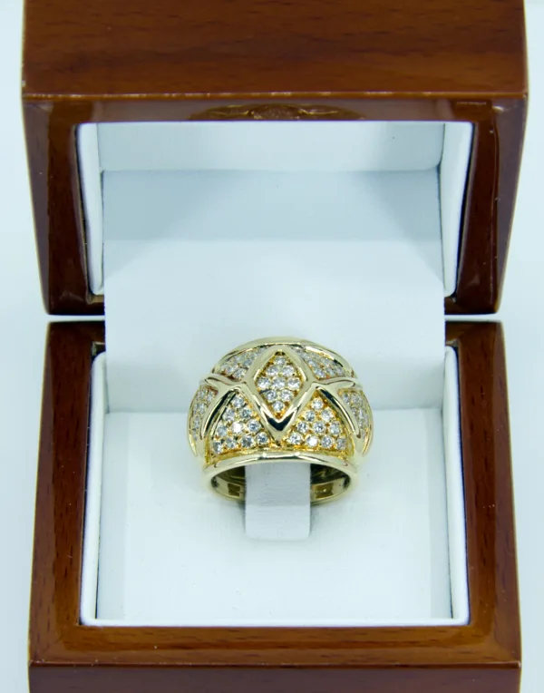 Bague Or Jaune Pavée Diamants