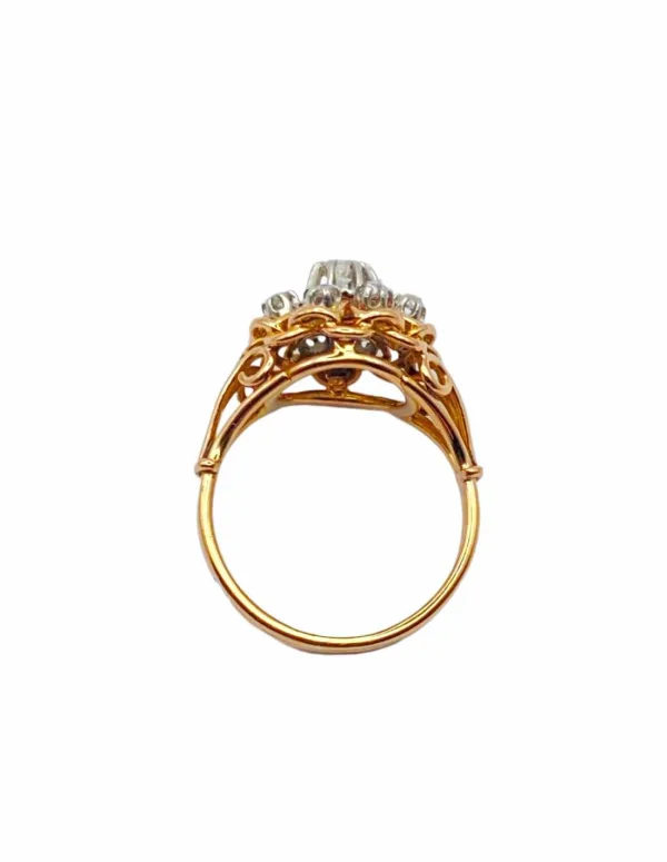 Bague Marguerite Vintage Or & Diamants