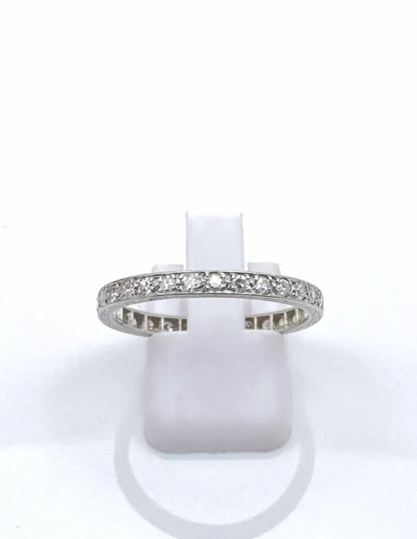 Bague Alliance Vintage Platine & Diamants