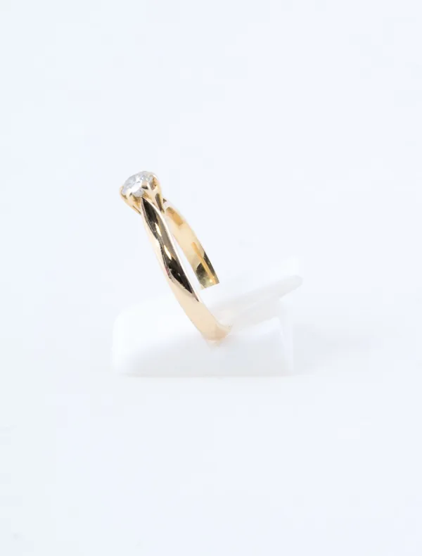 Bague Or Jaune & Solitaire