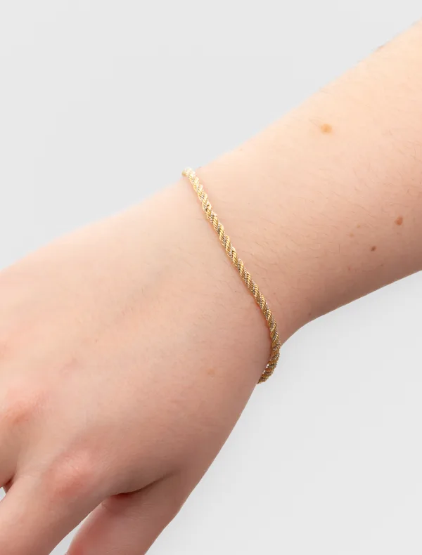 Bracelet Maille Torsadée 2 Ors