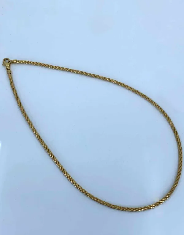Collier Corde Or Jaune