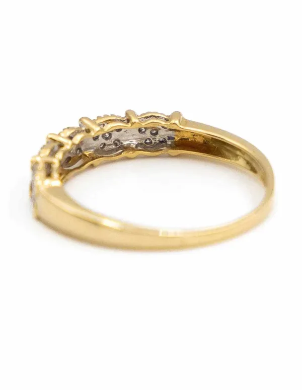 Bague Alliance Or jaune, Or blanc Diamants