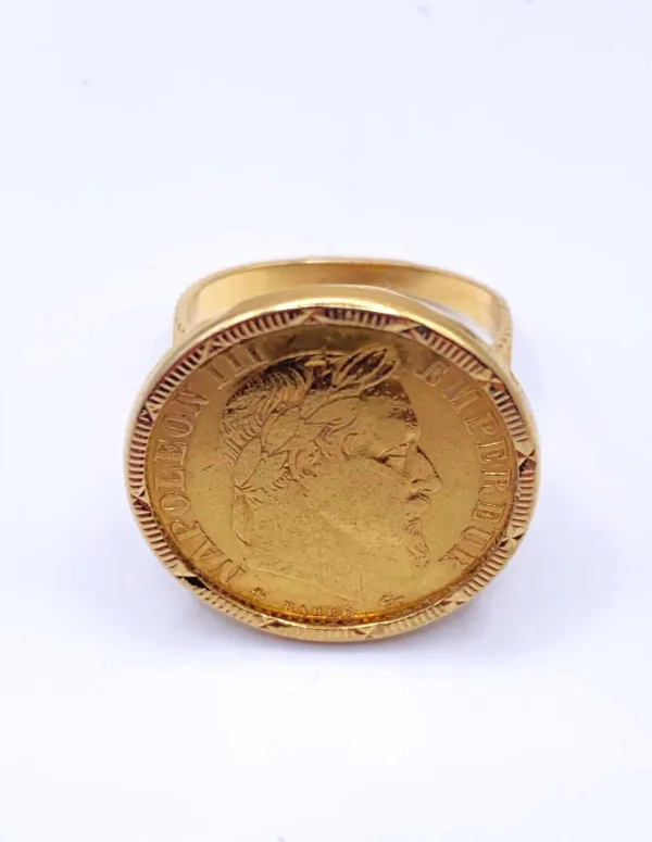 Bague Vintage Or Jaune Pièce 10 Francs