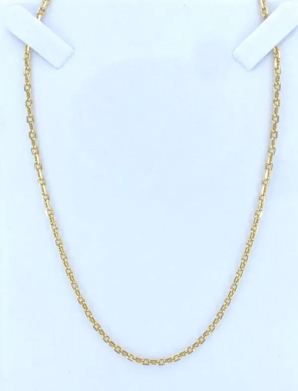 Chaine Maille Forçat Diamantée Or Jaune 18K