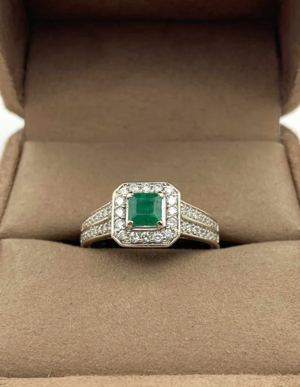 Bague Diamants & Emeraude