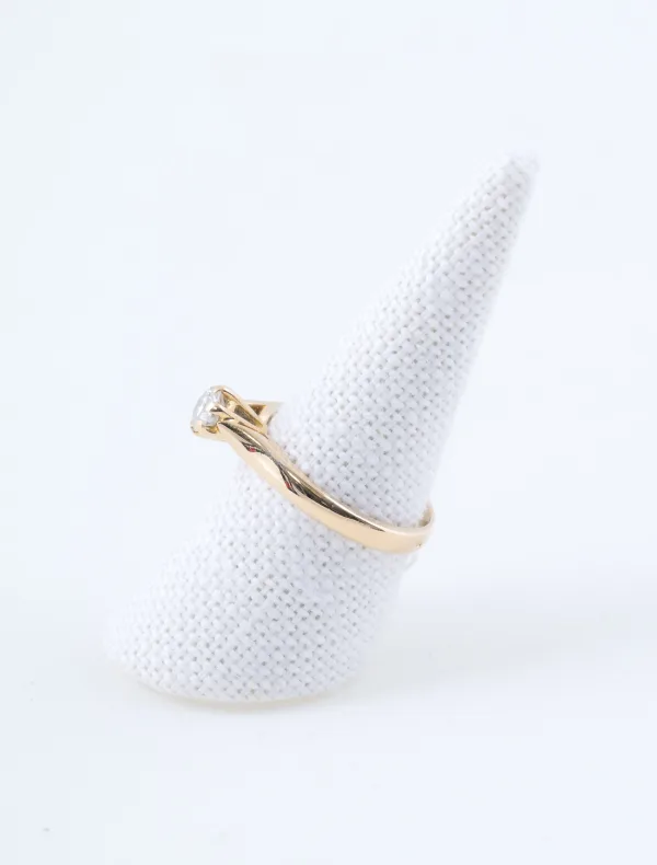 Bague Or Jaune & Solitaire