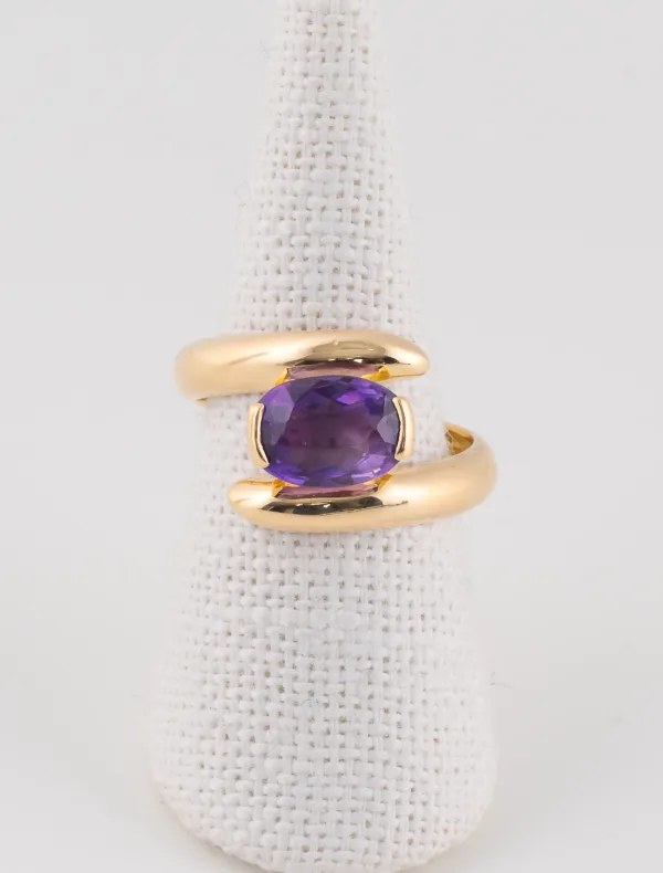 Bague Or Jaune & Améthyste