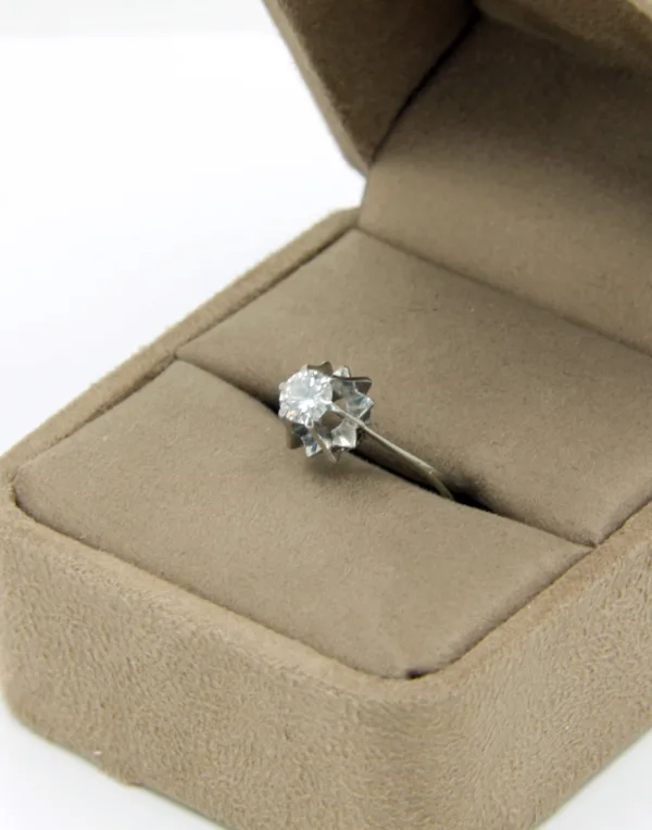 Bague Diamant Solitaire Or Blanc & Platine