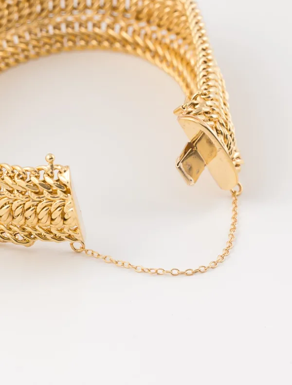 Bracelet Maille Américaine Or Jaune