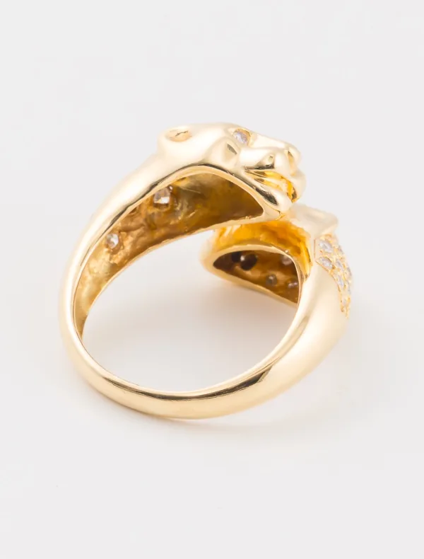 Bague Léopards Or Jaune & Diamants