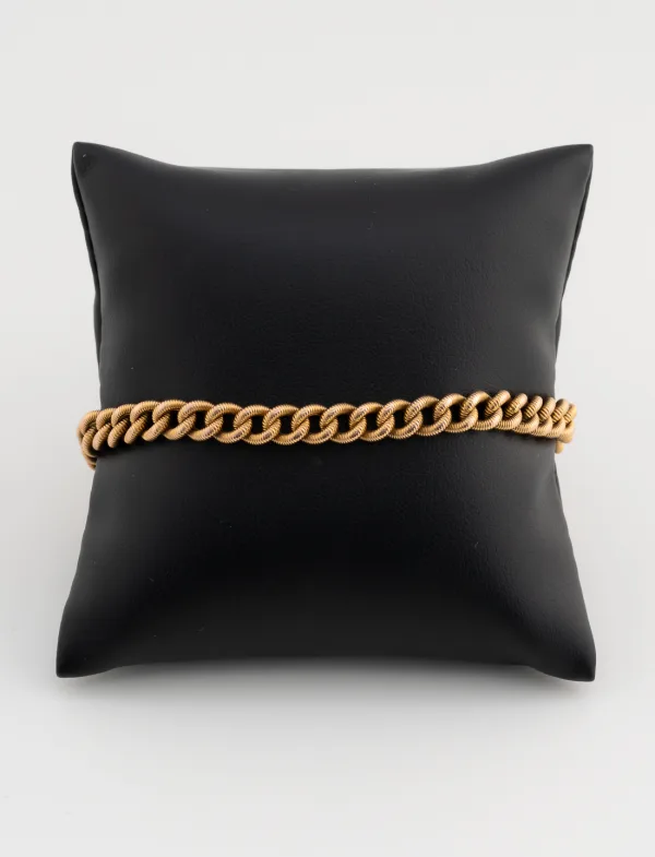 Bracelet Maille Godronnée Or Jaune