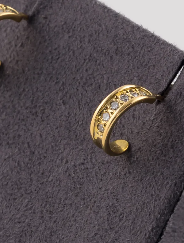 Boucles d'Oreilles Or Jaune & Diamants