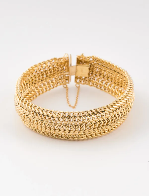 Bracelet Maille Américaine Or Jaune