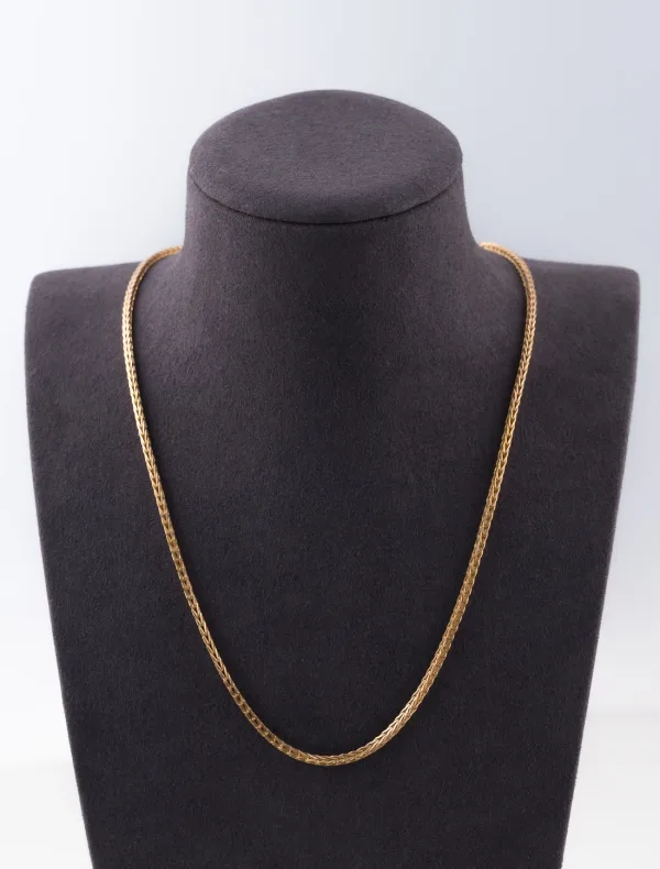Collier Chaîne Maille Palmier Or Jaune