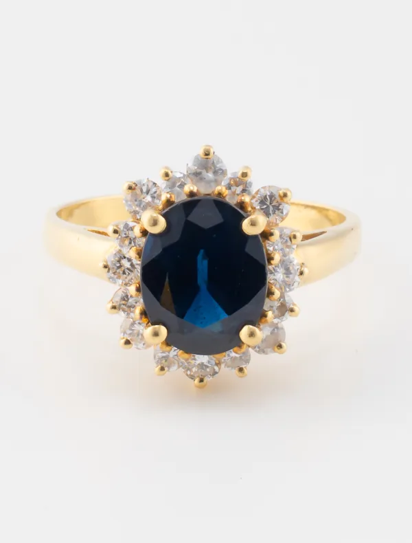 Bague Marguerite Saphir & Diamants