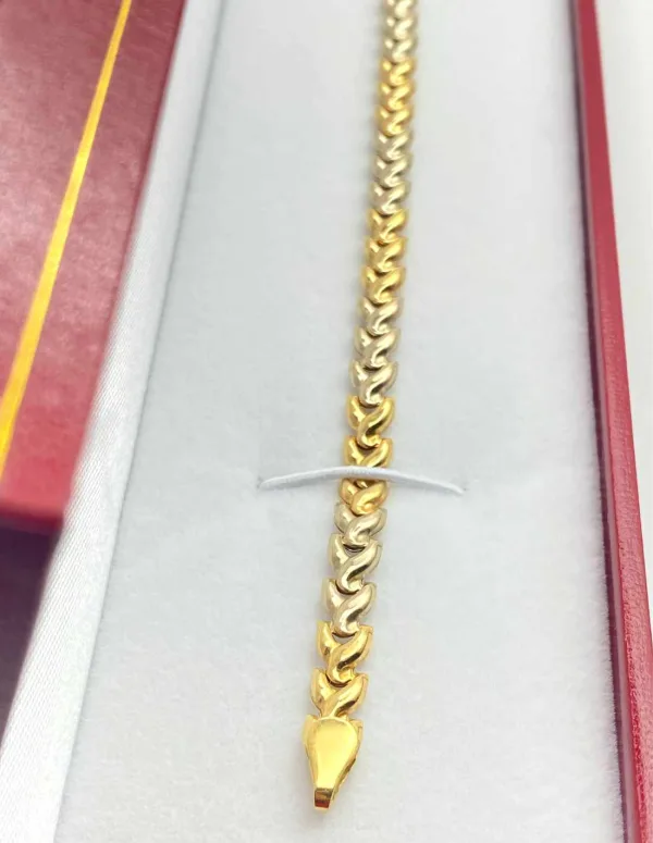 Bracelet bicolore Or 18K