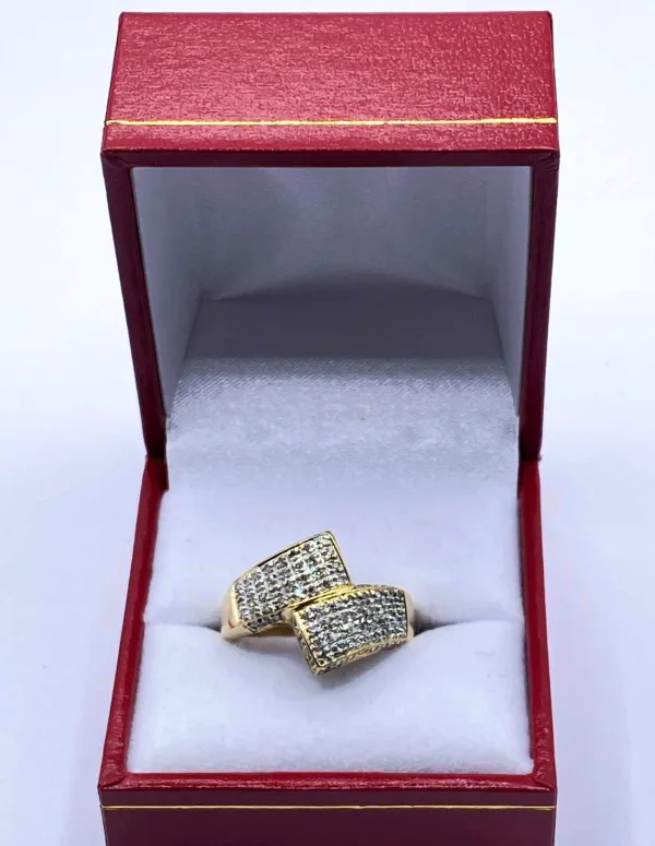 Bague croisée or jaune 18 carats & diamants