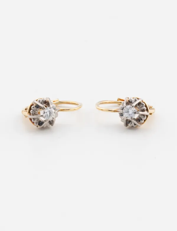 Boucles d'Oreilles Dormeuses Diamants