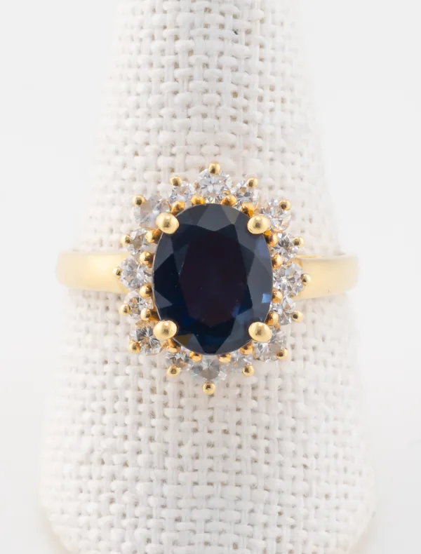 Bague Marguerite Saphir & Diamants