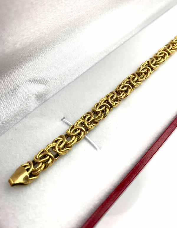 Bracelet Or Jaune Mailles Byzantines
