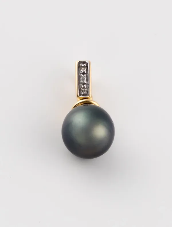 Pendentif Perle de Tahiti & Diamants