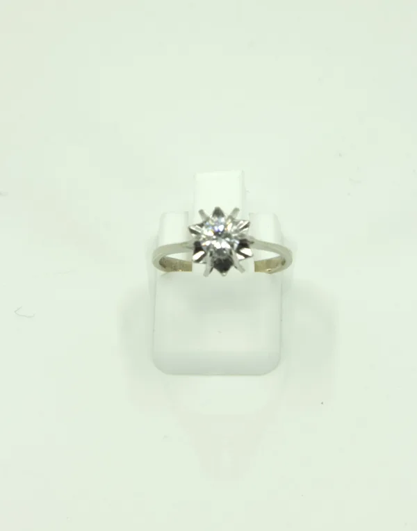 Bague Diamant Solitaire Or Blanc & Platine