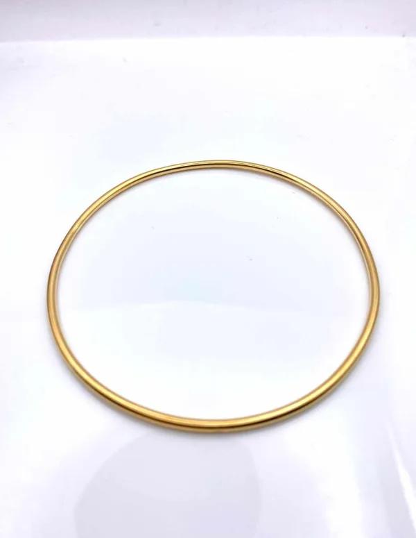 Bracelet Jonc Ovale Massif Or Jaune 18K