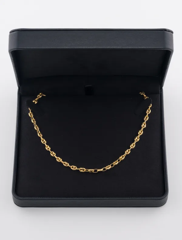 Collier Grain de Café Or Jaune