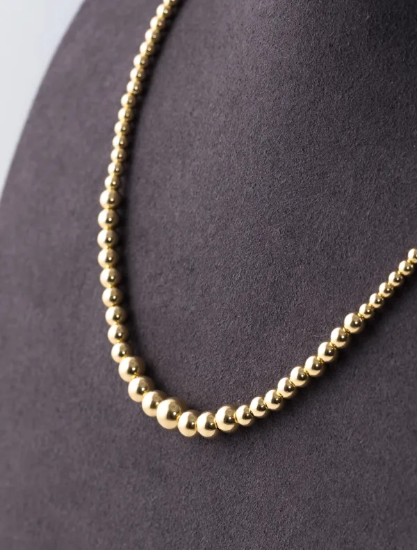 Collier Boules Or Jaune